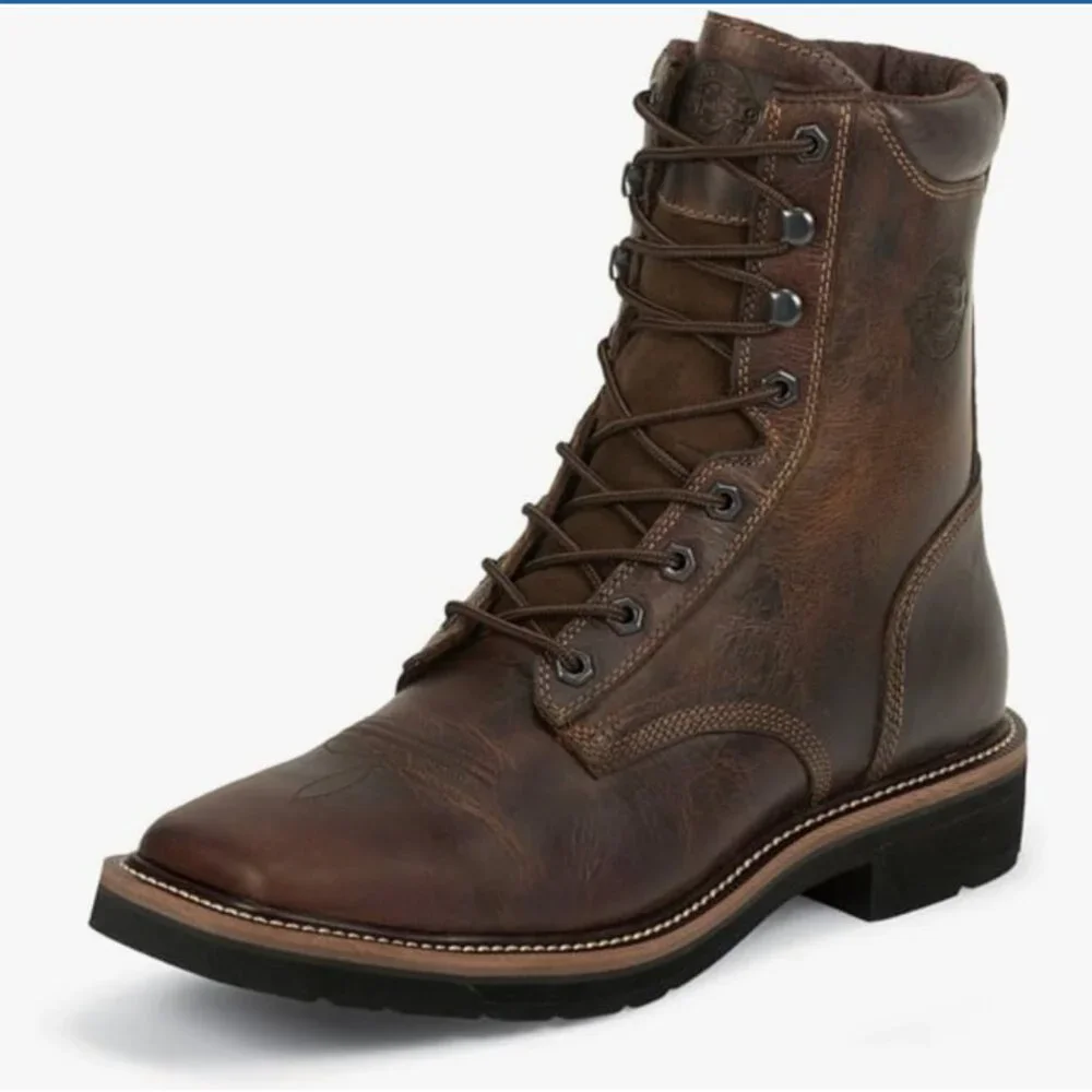 Justin Original Work Leather Men’s Boots, Size 10 EE